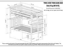 Load image into Gallery viewer, Bunk Beds Tall Twin over Twin End Ladder White