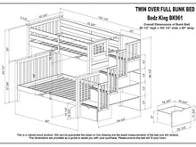 Load image into Gallery viewer, Bunk Beds Twin over Full Stairway Expresso + Full Trundle