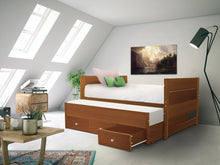 Load image into Gallery viewer, All in One Twin Bed with Trundle and 3 Drawers in Expresso