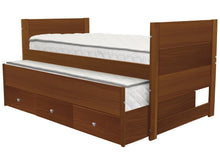 Load image into Gallery viewer, All in One Twin Bed with Trundle and 3 Drawers in Expresso
