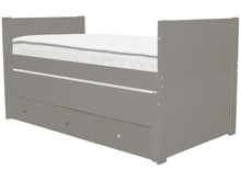 Load image into Gallery viewer, All in One Twin Bed with Trundle and 3 Drawers in Gray
