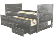Load image into Gallery viewer, All in One Twin Bed with Trundle and 3 Drawers in Weathered Gray