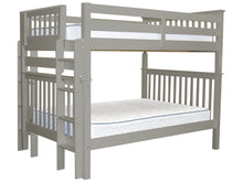 Load image into Gallery viewer, Bunk Beds Full over Full End Ladder Gray