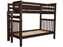 Load image into Gallery viewer, Bunk Beds Tall Twin over Twin End Ladder Cappuccino