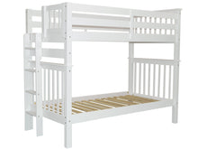 Load image into Gallery viewer, Bunk Beds Tall Twin over Twin End Ladder White