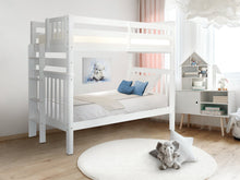 Load image into Gallery viewer, Bunk Beds Tall Twin over Twin End Ladder White