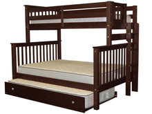 Load image into Gallery viewer, Bunk Beds Twin over Full End Ladder Cappuccino + Trundle
