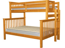Load image into Gallery viewer, Bunk Beds Twin over Full End Ladder Honey