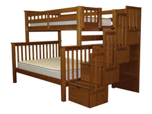 Load image into Gallery viewer, Bunk Beds Twin over Full Stairway Expresso
