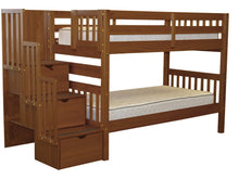 Load image into Gallery viewer, Bunk Beds Twin over Twin Stairway Expresso