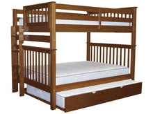 Load image into Gallery viewer, Bunk Beds Full over Full End Ladder Expresso + Full Trundle