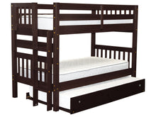 Load image into Gallery viewer, Bunk Bed Twin over Twin End Ladder Cappuccino + Trundle