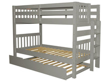 Load image into Gallery viewer, Bunk Bed Twin over Twin End Ladder Gray + Trundle