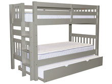 Load image into Gallery viewer, Bunk Bed Twin over Twin End Ladder Gray + Trundle