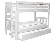 Load image into Gallery viewer, Bunk Bed Twin over Twin End Ladder White + Trundle