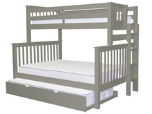 Load image into Gallery viewer, Bunk Beds Twin over Full End Ladder Gray + Trundle