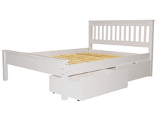 Load image into Gallery viewer, Full Bed White with Drawers