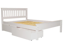 Load image into Gallery viewer, Full Bed White with Drawers