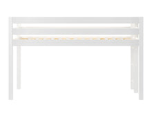 Load image into Gallery viewer, JACKPOT! Contemporary Twin Low Loft Bed with Ladder, White