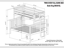 Load image into Gallery viewer, Bunk Beds Twin over Full End Ladder Cappuccino + Full Trundle
