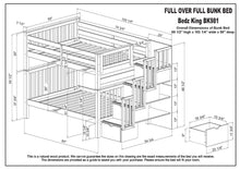 Load image into Gallery viewer, Bunk Beds Full over Full Stairway Cappuccino

