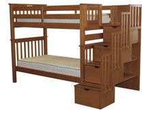 Load image into Gallery viewer, Bunk Beds Tall Twin over Twin Stairway Expresso
