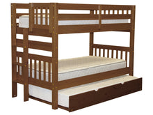 Load image into Gallery viewer, Bunk Bed Twin over Twin End Ladder Expresso + Trundle

