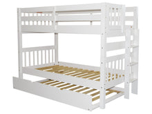Load image into Gallery viewer, Bunk Bed Twin over Twin End Ladder White + Trundle
