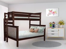 Load image into Gallery viewer, Bunk Beds Twin over Full End Ladder Cappuccino

