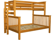Load image into Gallery viewer, Bunk Beds Twin over Full End Ladder Honey
