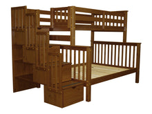 Load image into Gallery viewer, Bunk Beds Twin over Full Stairway Expresso
