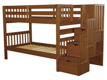 Load image into Gallery viewer, Bunk Beds Twin over Twin Stairway Expresso
