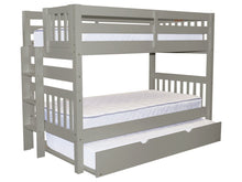 Load image into Gallery viewer, Bunk Bed Twin over Twin End Ladder Gray + Trundle
