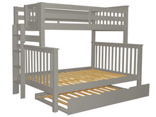 Load image into Gallery viewer, Bunk Beds Twin over Full End Ladder Gray + Trundle

