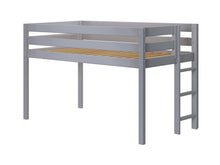 Load image into Gallery viewer, JACKPOT! Contemporary Twin Low Loft Bed with Ladder, Gray
